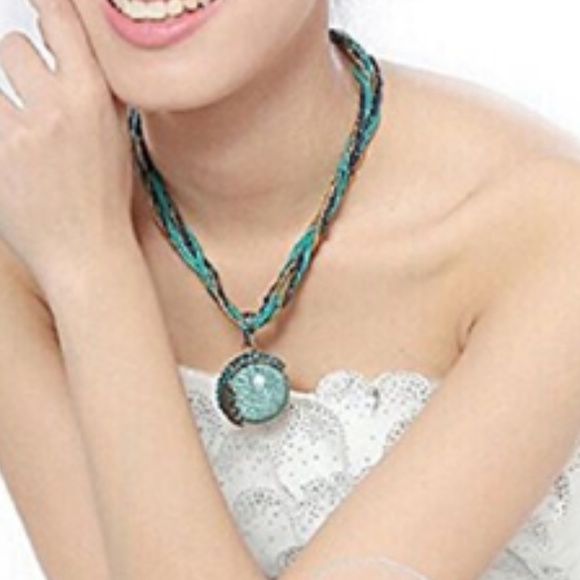 ONE LEFT!! Sky Blue Moonstone Pendant Necklace - Picture 3 of 4